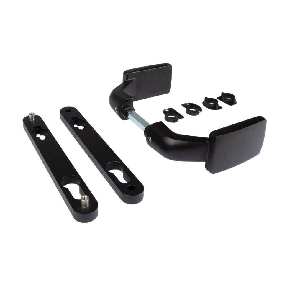 ALUMINIUM ANODIZED HANDLE PAIR WITH FIXED AND/OR ROTATING OPERATION