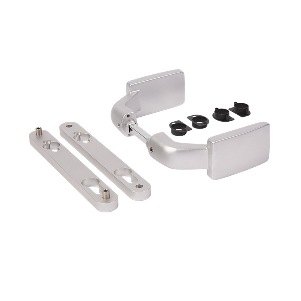 ALUMINIUM ANODIZED HANDLE PAIR WITH FIXED AND/OR ROTATING OPERATION